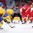 MONTREAL, CANADA - DECEMBER 26: Sweden's Rasmus Asplund #18 faces-off against Denmark's Alexandser True #27 during preliminary round action at the 2017 IIHF World Junior Championship. (Photo by Andre Ringuette/HHOF-IIHF Images)

